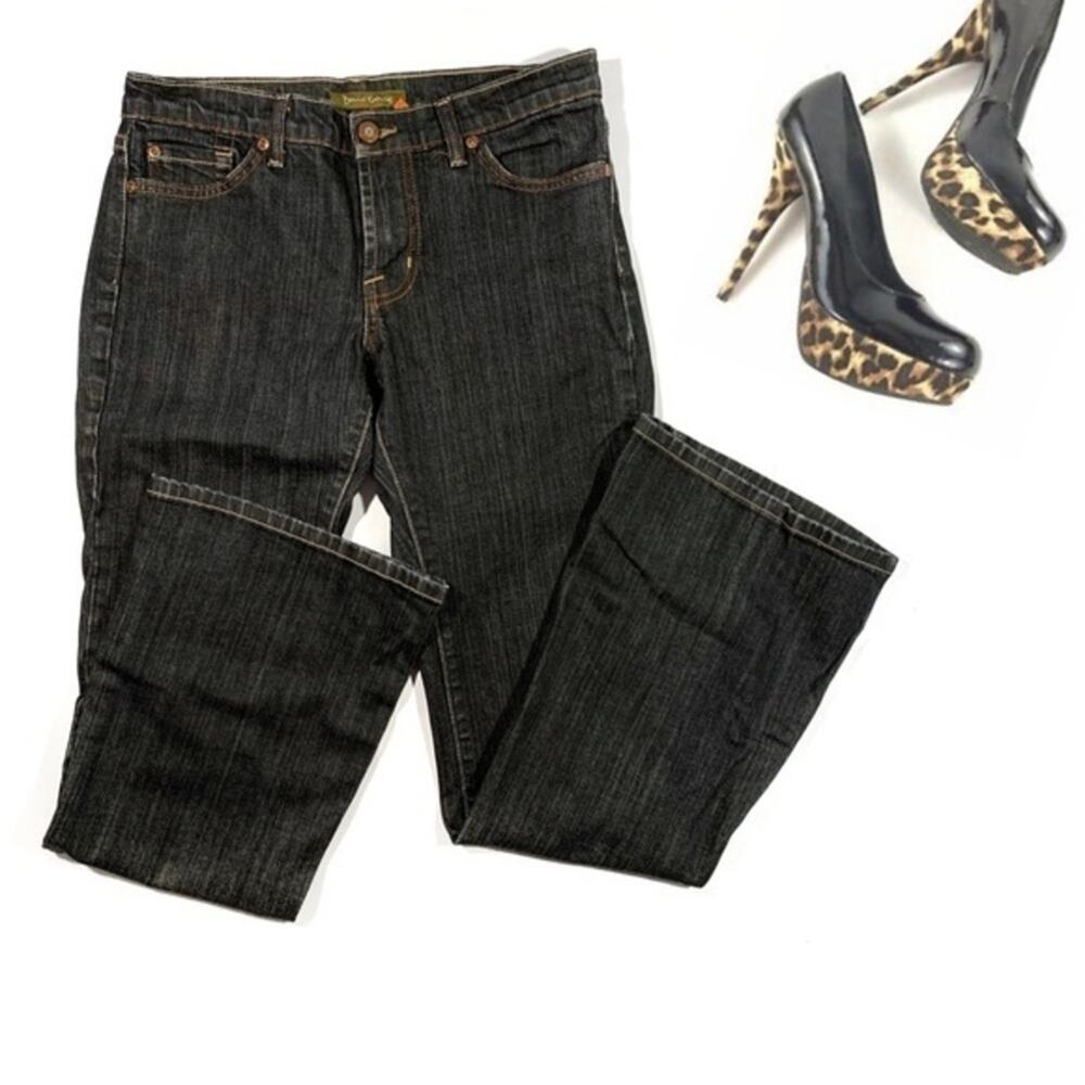 David Kahn Nikki 30" inseam Black Wash Bootcut Jeans Size 28 - Picture 2 of 6